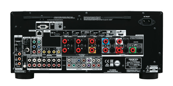 Onkyo TX-NR838 tilslutninger bag