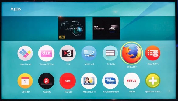 Panasonic Firefox TV apps