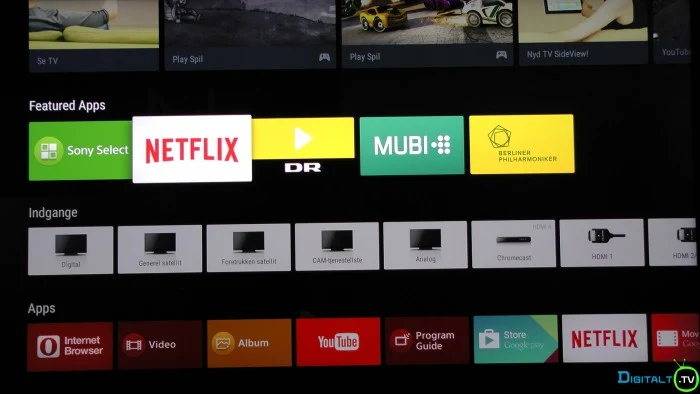 Android TV featured apps