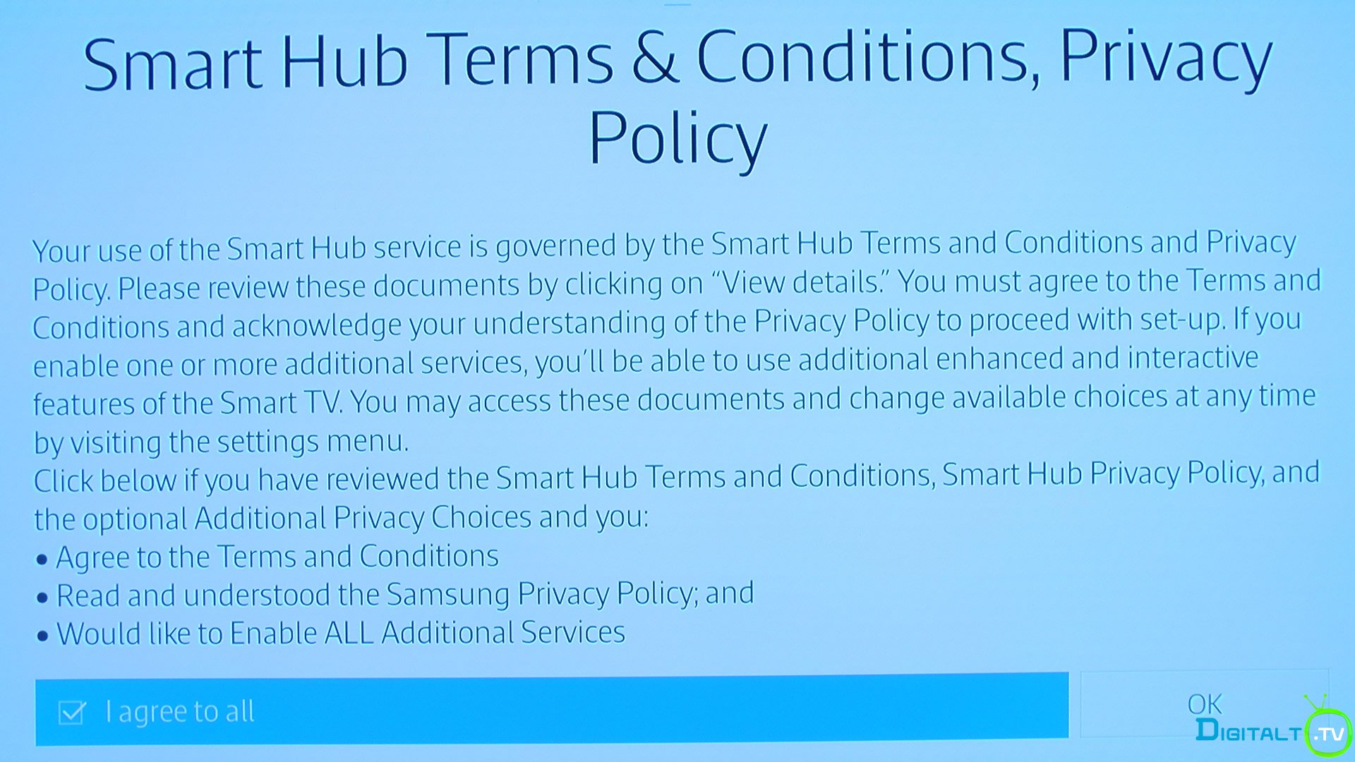 Samsung Smart Hub Betingelser