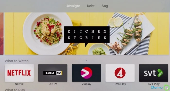 Apple TV 4 apps menu