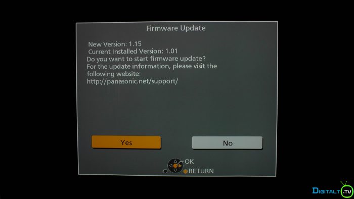 Panasonic UB900 firmware update
