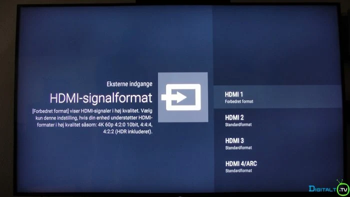 Sony XD9305 HDMI signalformat