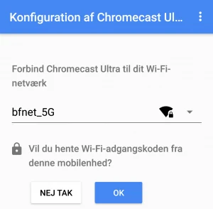 Chromecast setup wifi