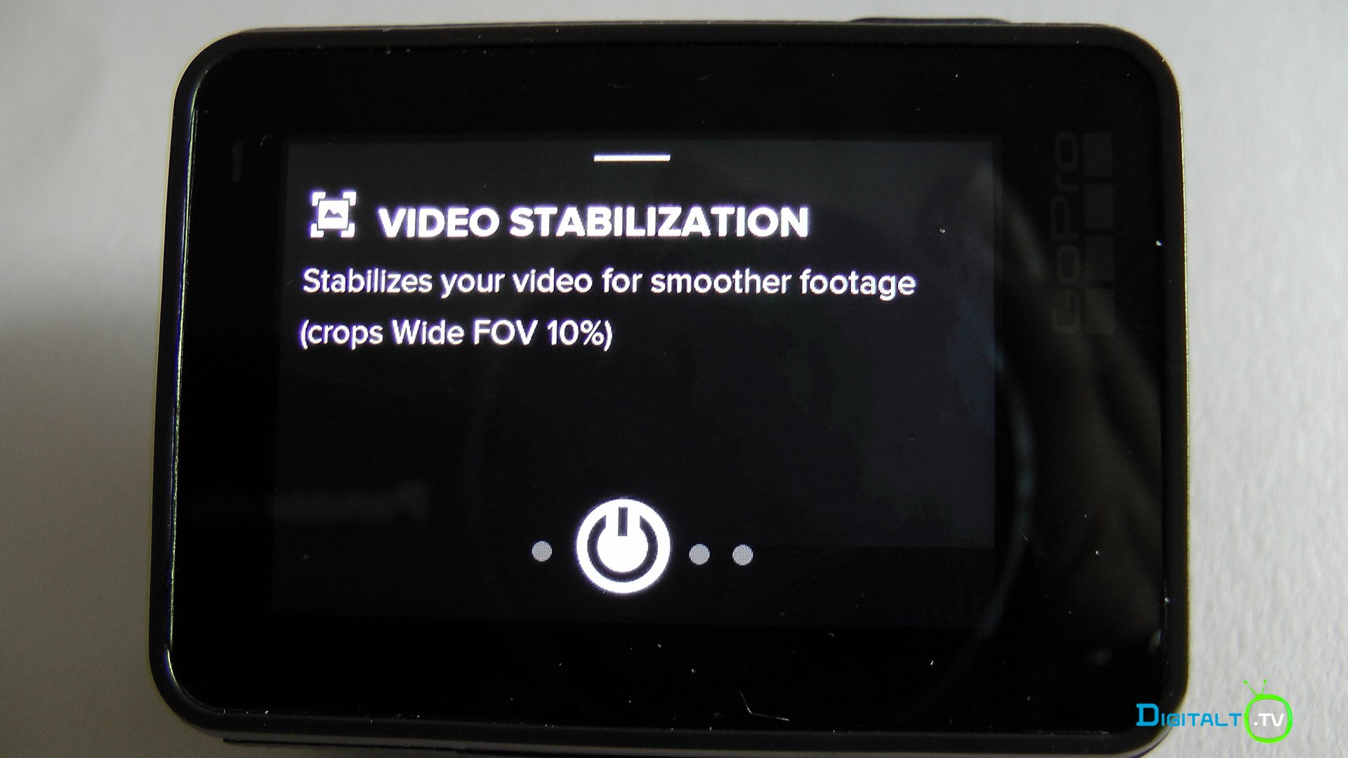 GoPro Hero 5 Black videostabilisering display