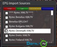 EPG Import sources