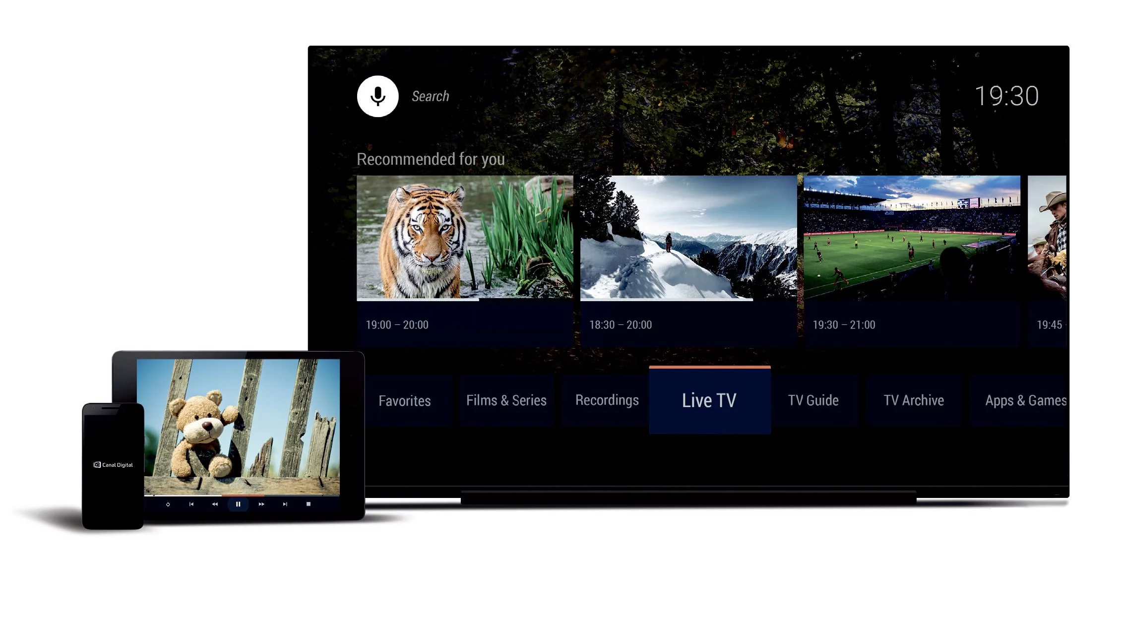 Canal Digital Android TV UI