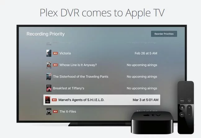 Plex TV DVR apple tv
