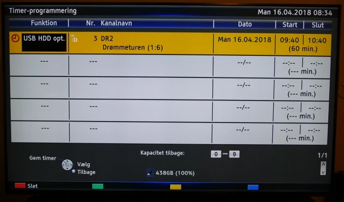 Panasonic FX700 timer optag tv