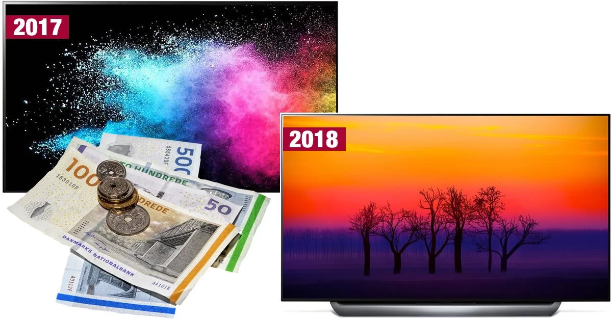 Prisforskel 2018 2017 TV