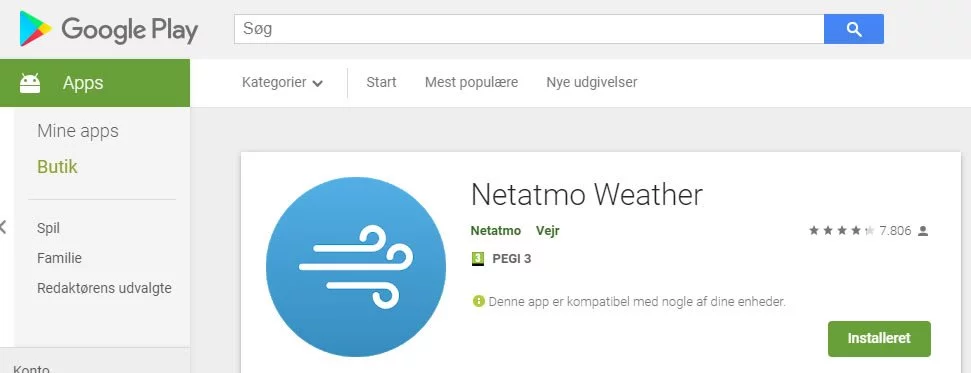 netatmo app install