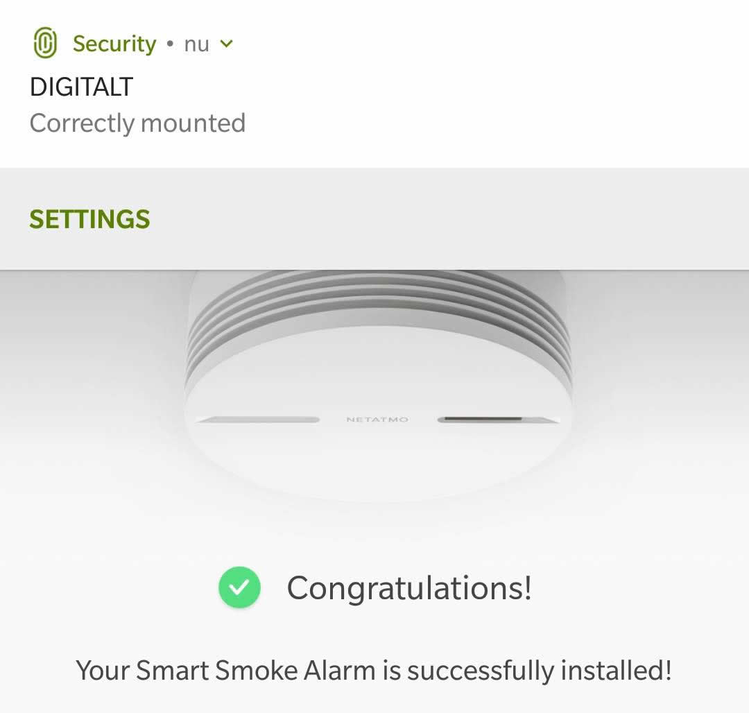 Netatmo Smart Smoke Alarm app install 5