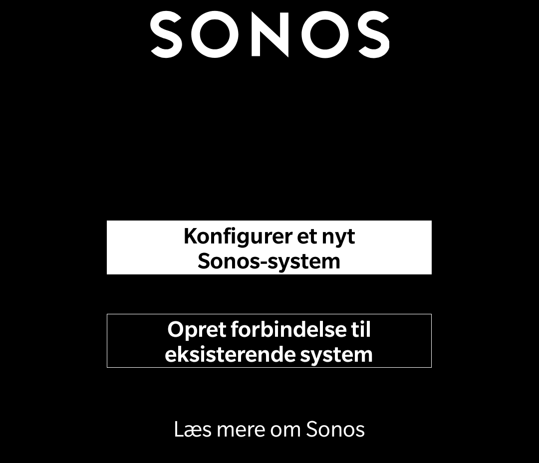 Sonos app screenshot setup