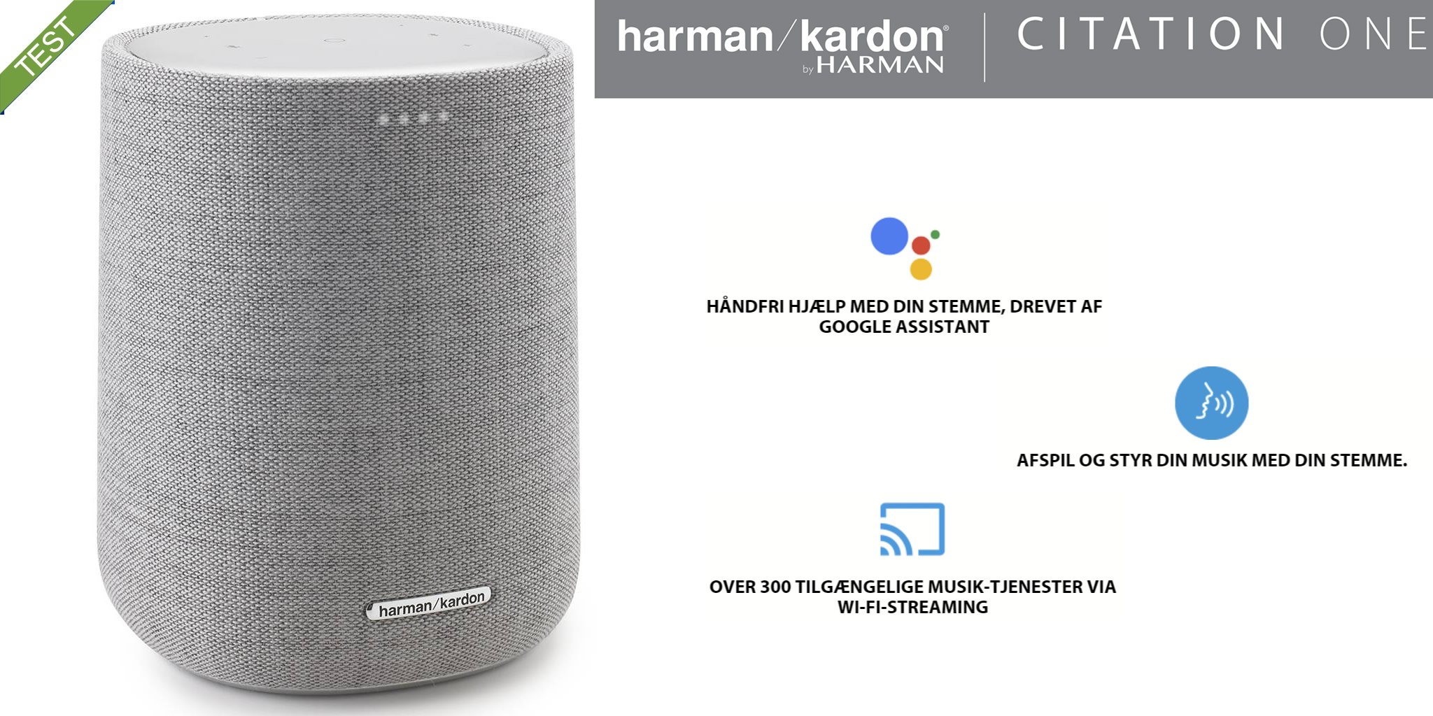 Behov for pension Andesbjergene Test: harman/kardon Citation One – Vellydende Smart højtaler med Google  Assistent