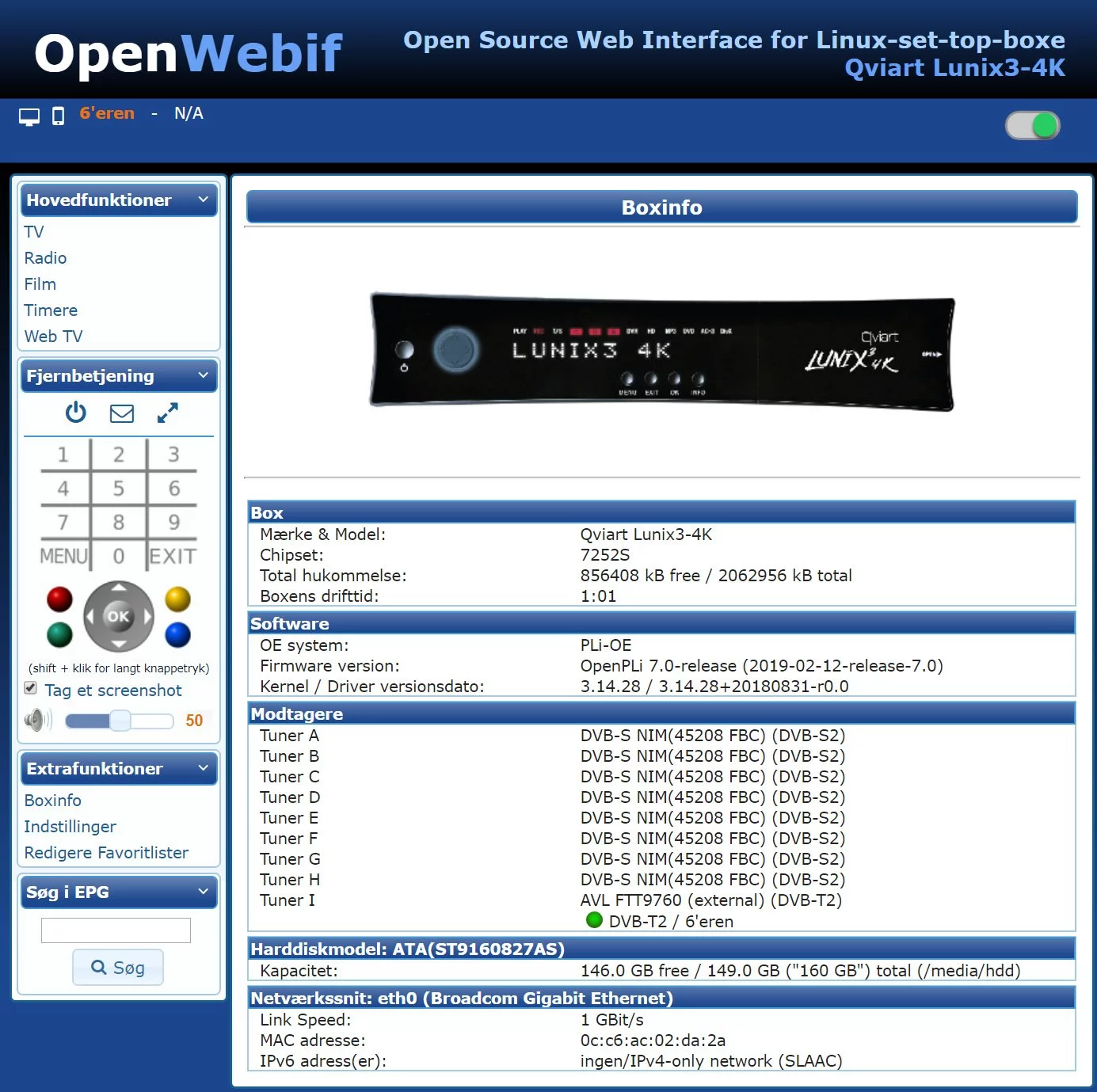lunix34k screenshot webif
