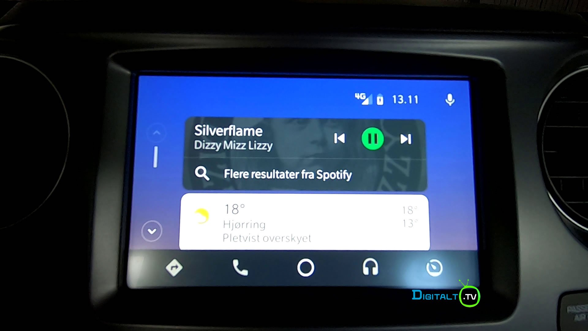 Android Auto brugeroverflade