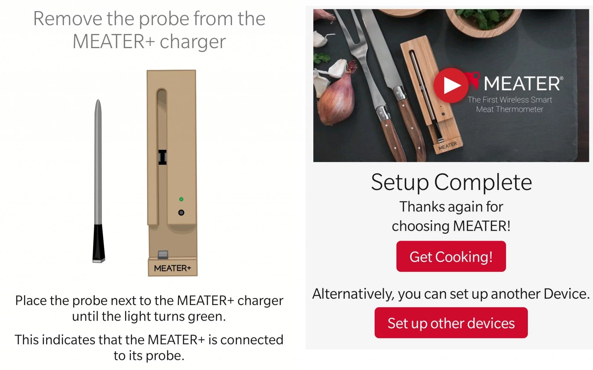 Meater setup Screenshot app