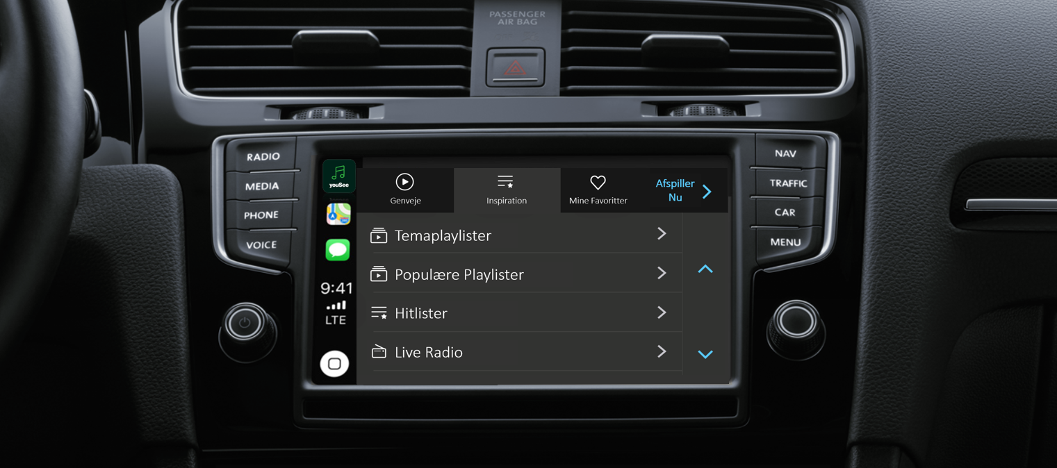 YouSee Musik klar til Apple CarPlay