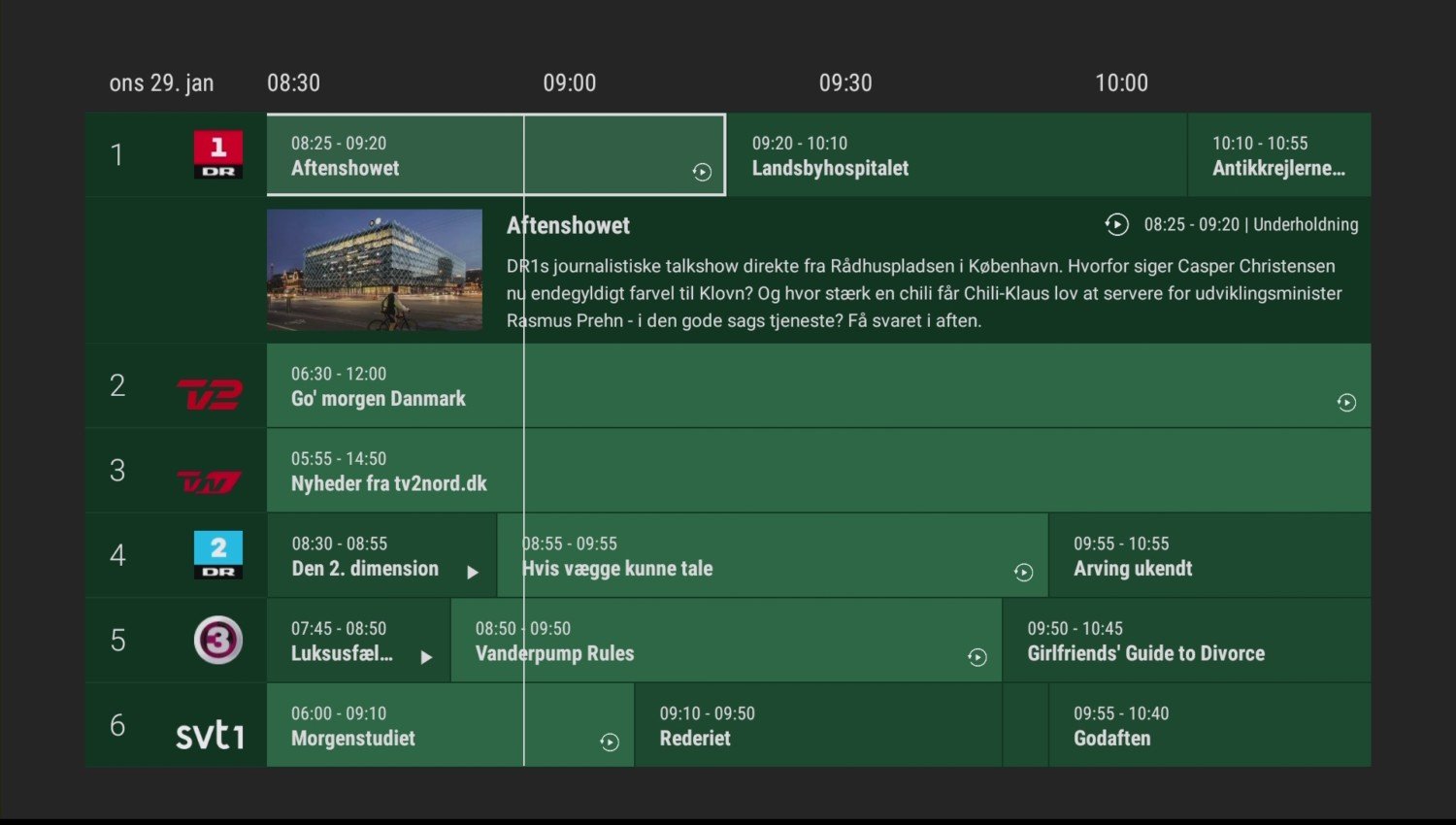 YouSee app Android TV TV Guide
