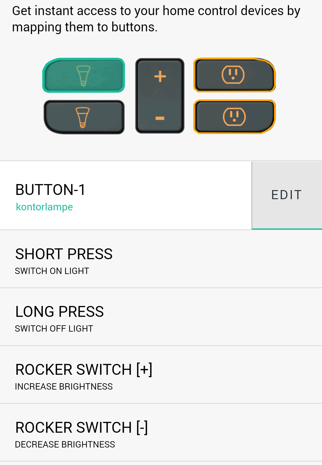 Harmony setup smart control buttons