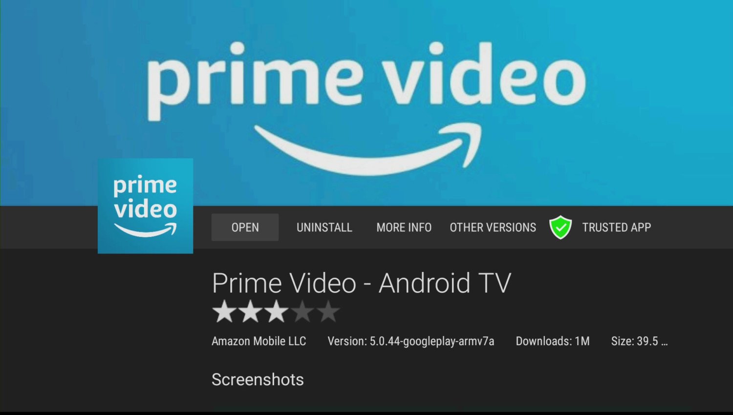 Amazon Fire TV Stick 4K Android Amazon Prime app sideload