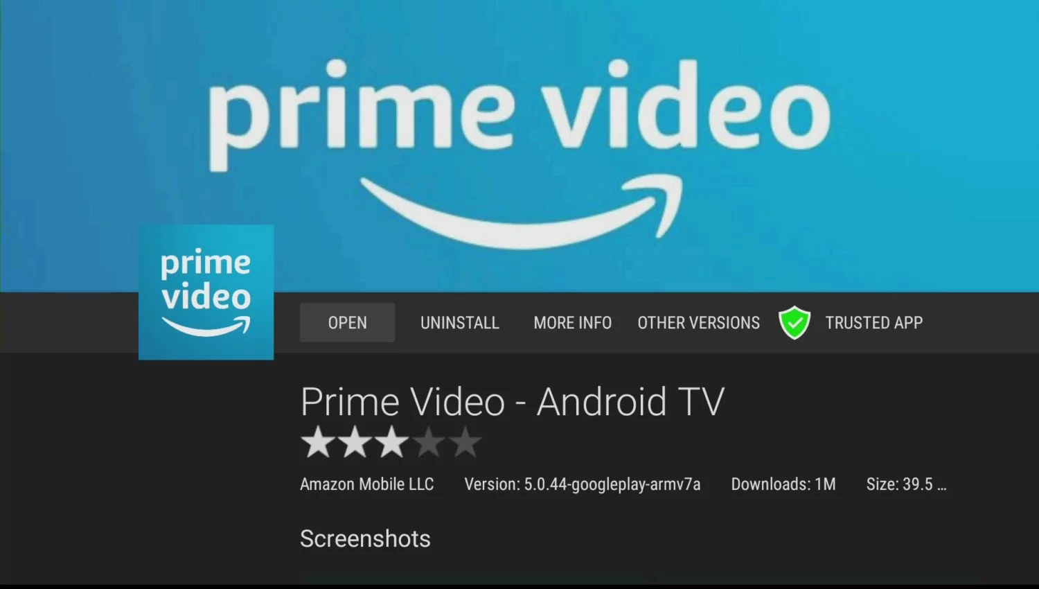 Amazon Fire TV Stick 4K Android Amazon Prime app sideload