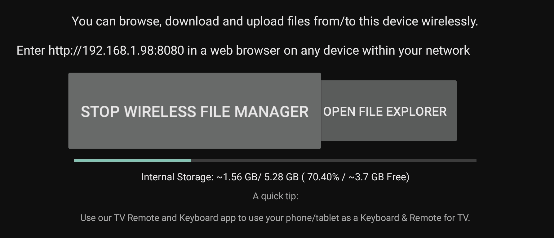 Amazon Fire TV Stick 4K file manager