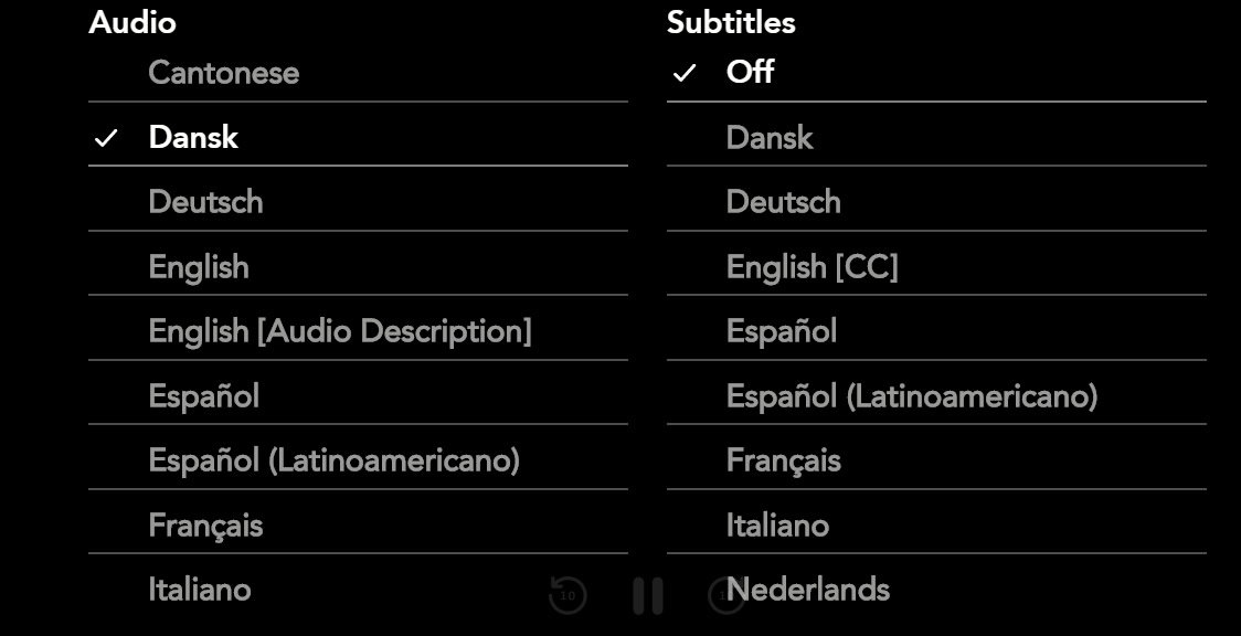 Disneyplus lyd undertekster