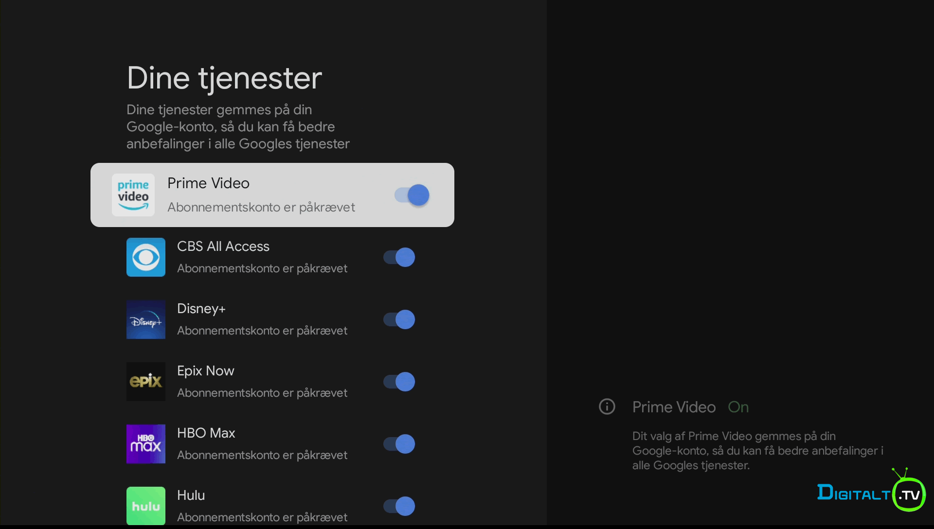 Chromecast Google TV personlige anbefalinger
