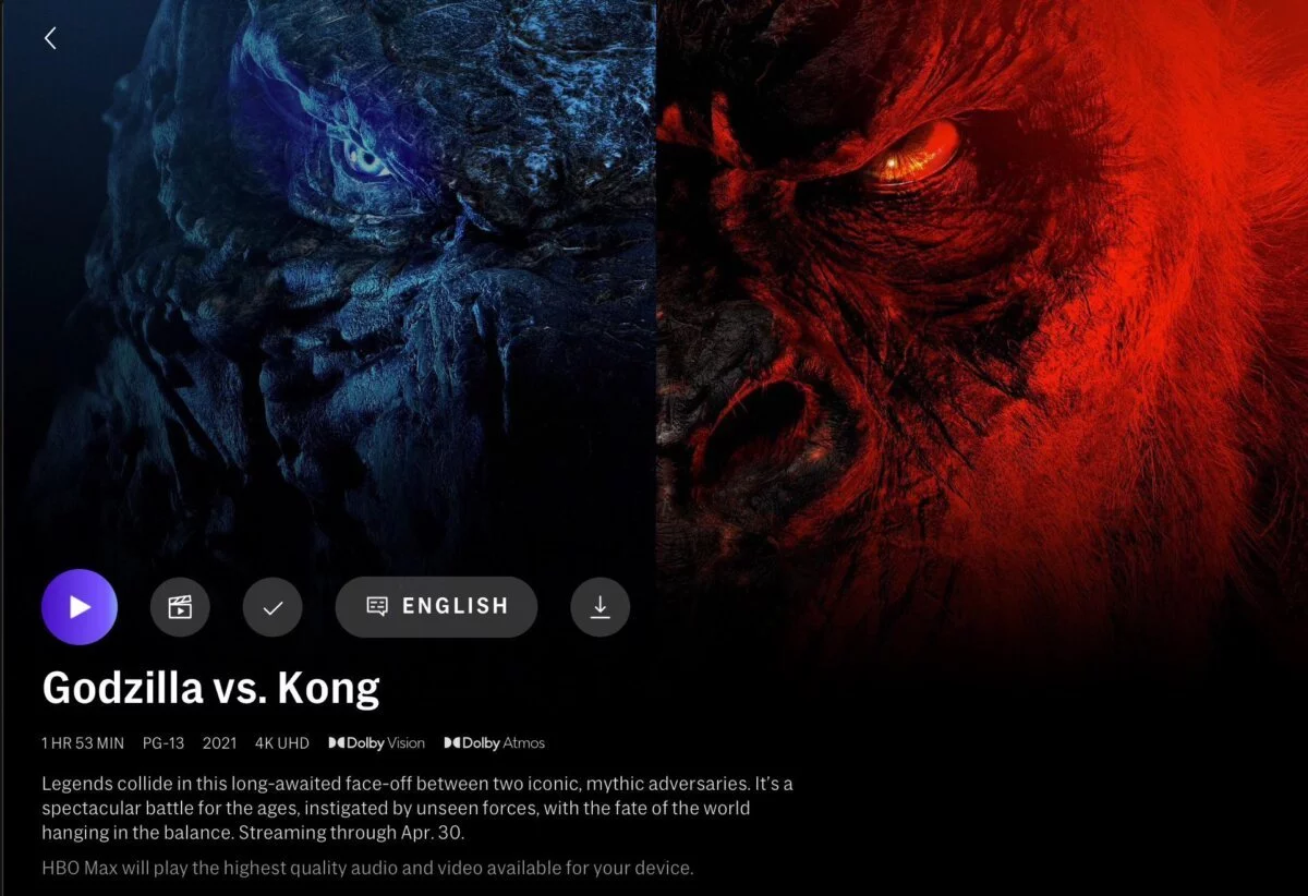 Godzilla vs Kong UHD