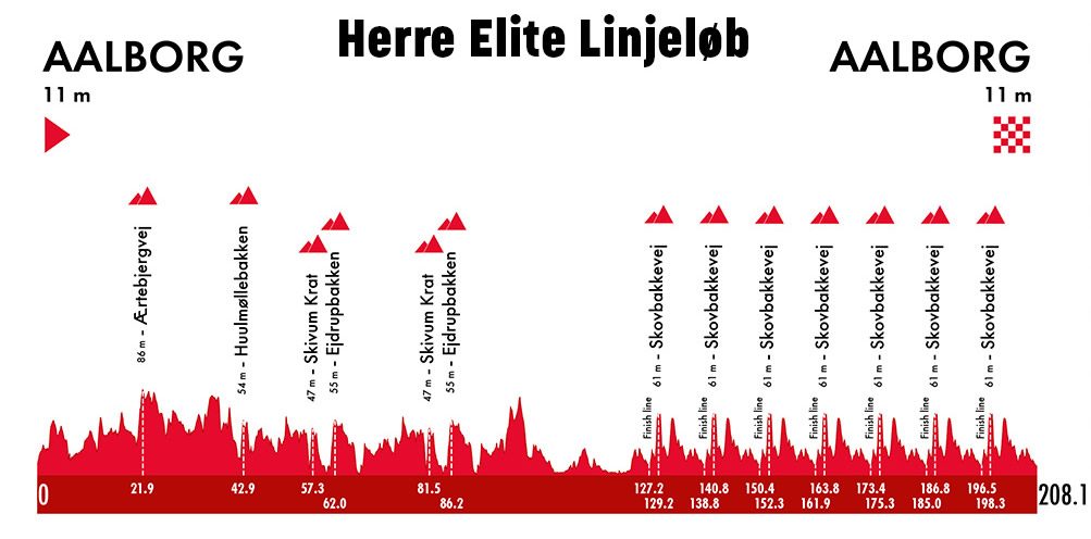 DM Ugen cykling herrernes landevejsrute 2023
