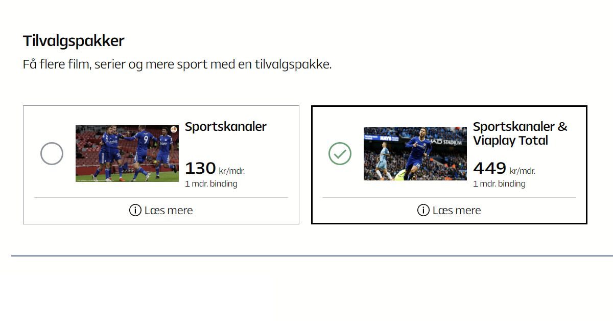 Allente sport tilvalg