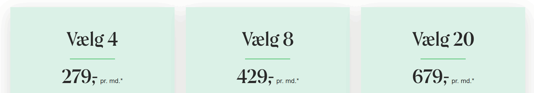 Norlys Vælg sekv 2025 priser