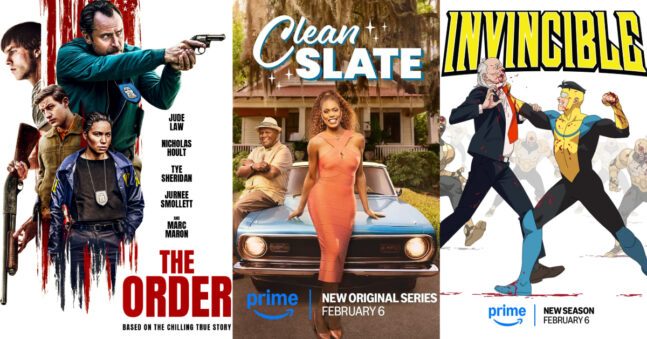 Tre stærke premierer 6. februar på Prime Video