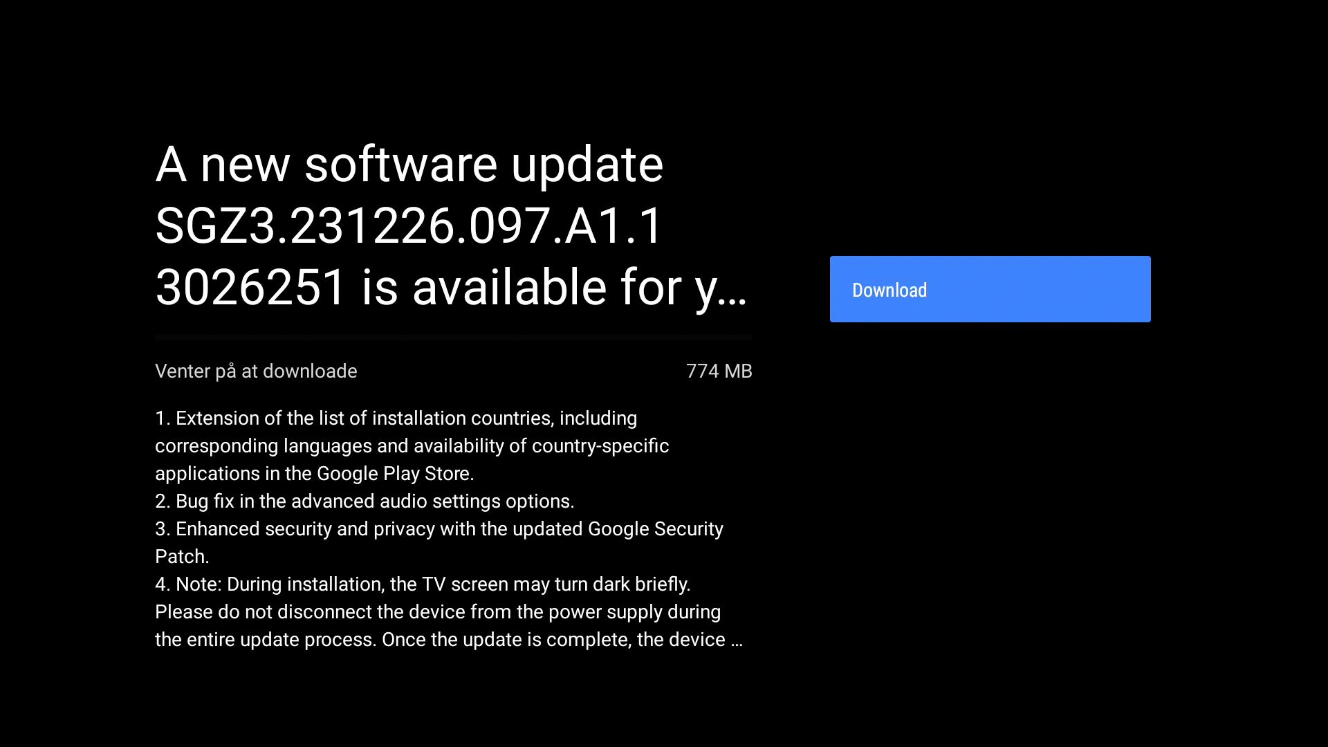 Thomson Streaming Box Plus 270 opdatering