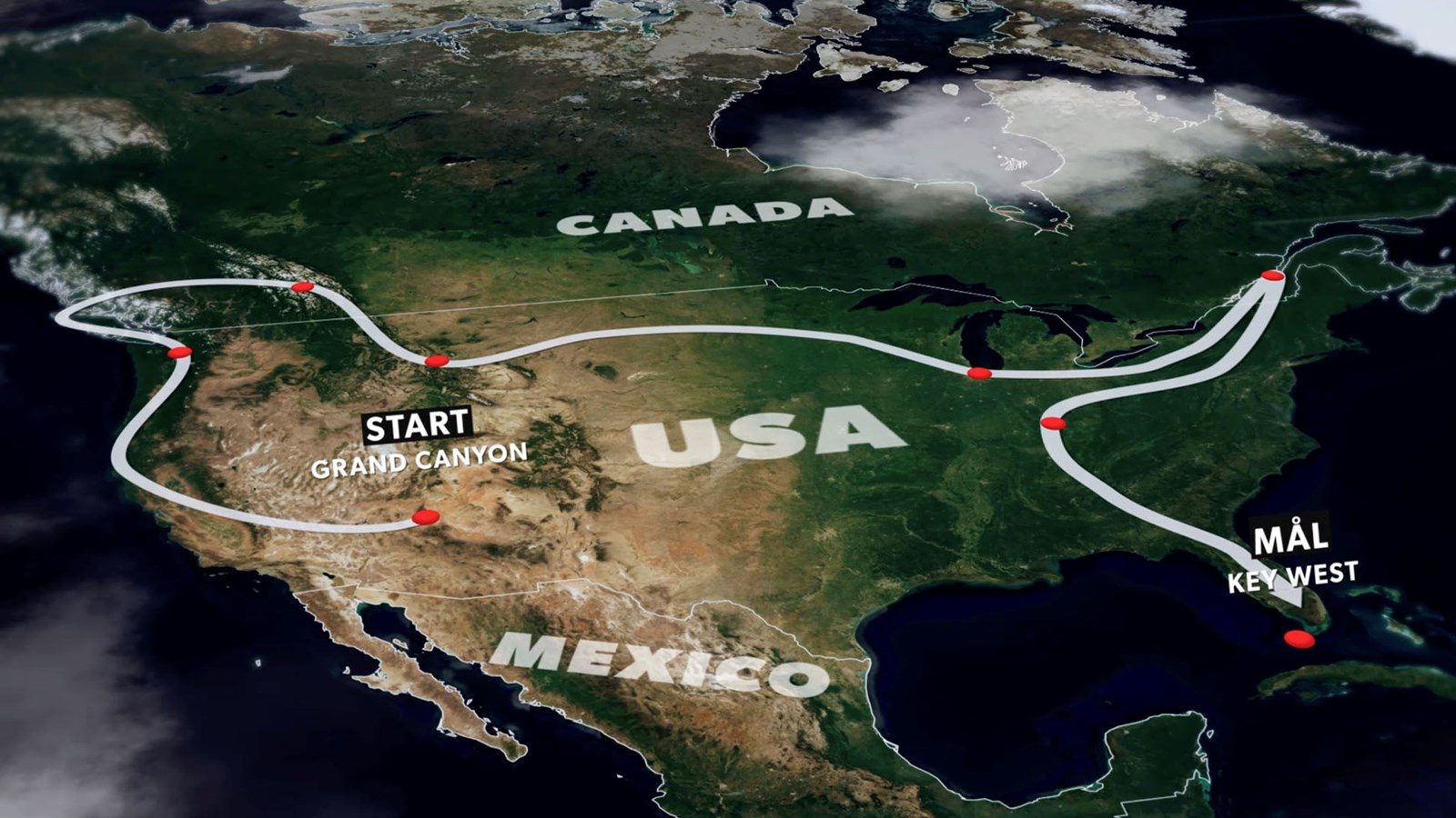 Først til Verdens Ende 2025 ruten