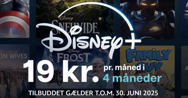 Få Disney+ til 19 kr. Se det nye sommertilbud