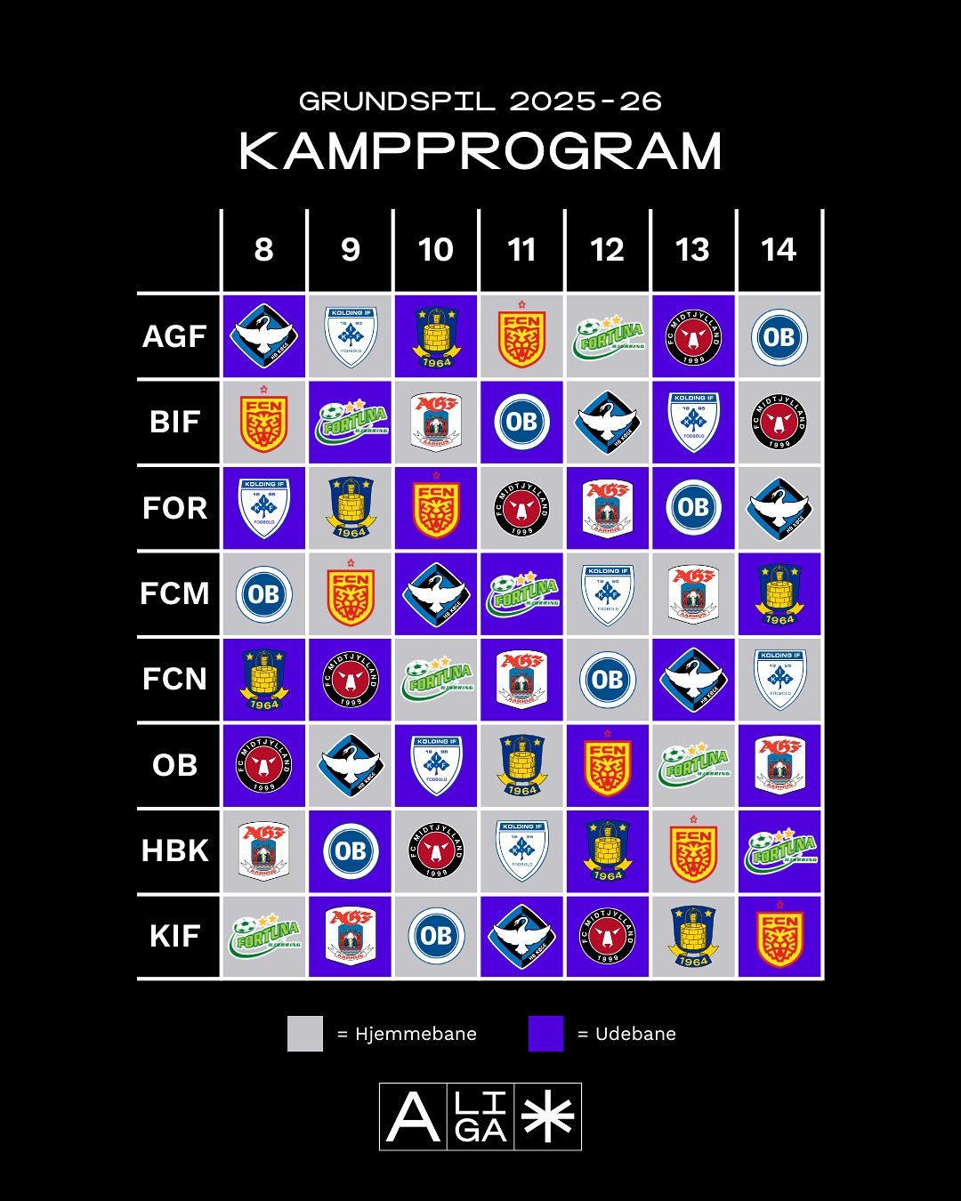 A Liga kampprogram