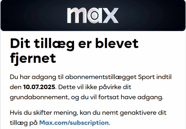 opsagt sporttillæg max