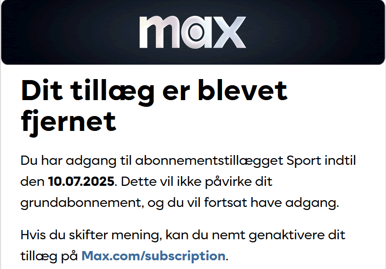 opsagt sporttillæg max