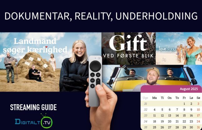 Nye dokumentarer, reality og underholdning på streaming i august 2025