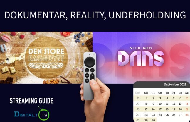 Nye dokumentarer, reality og underholdning på streaming i september 2025