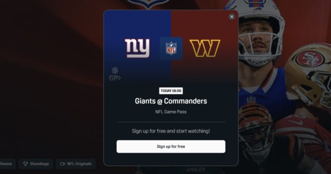 Sådan kan du se en gratis NFL kamp hver uge