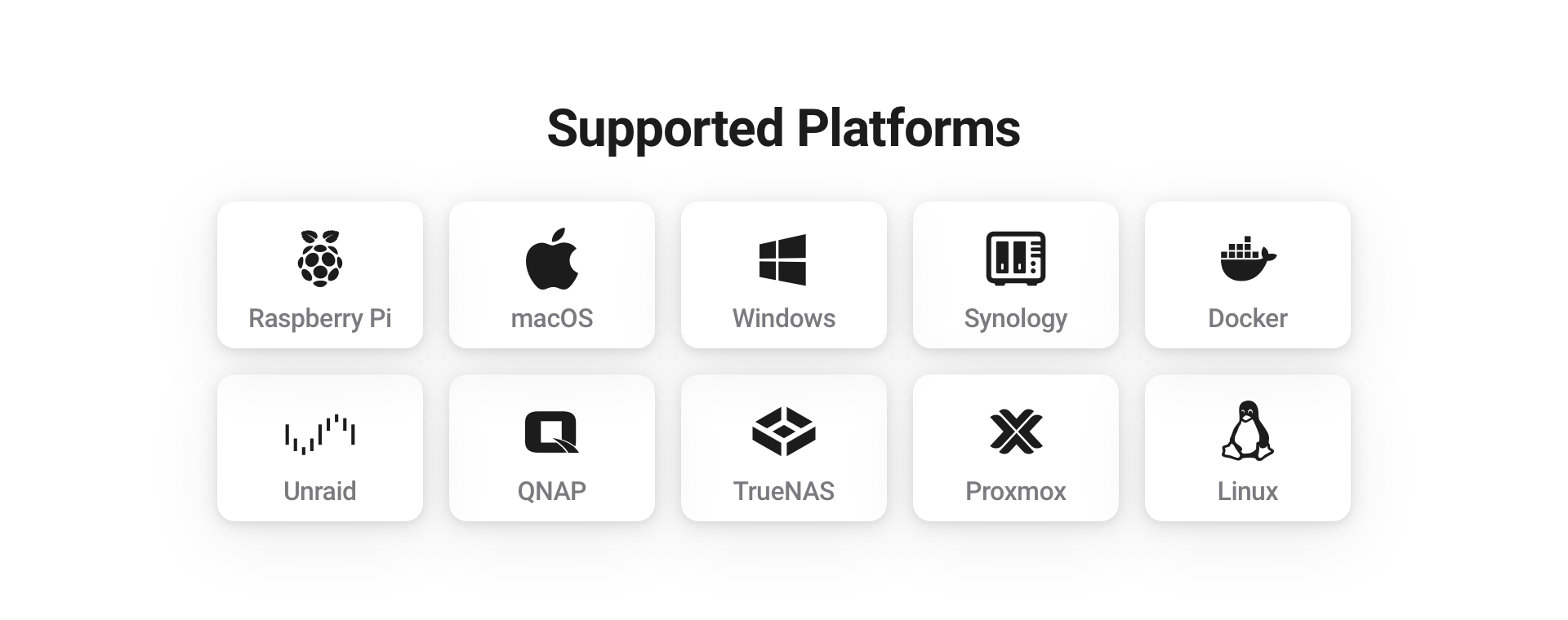 Homey Self-Hosted Server - Compatible Platforms