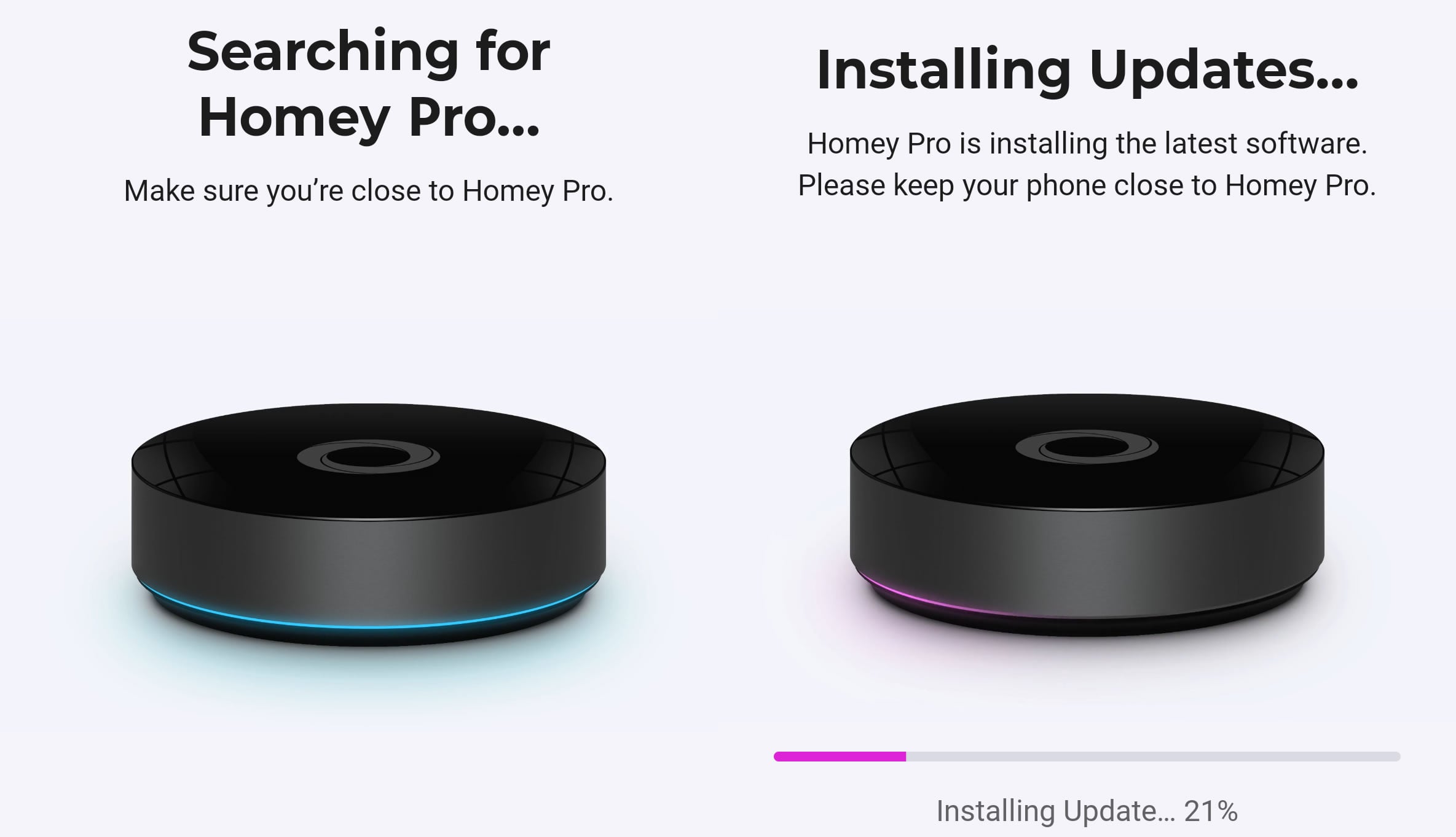 Homey pro installation