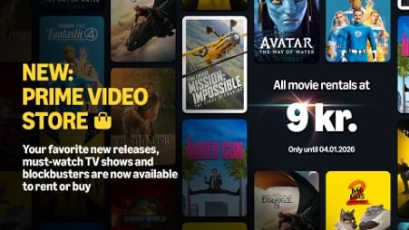 Prime Video tilbyder nu lej- eller køb-funktion til kunder i Danmark
