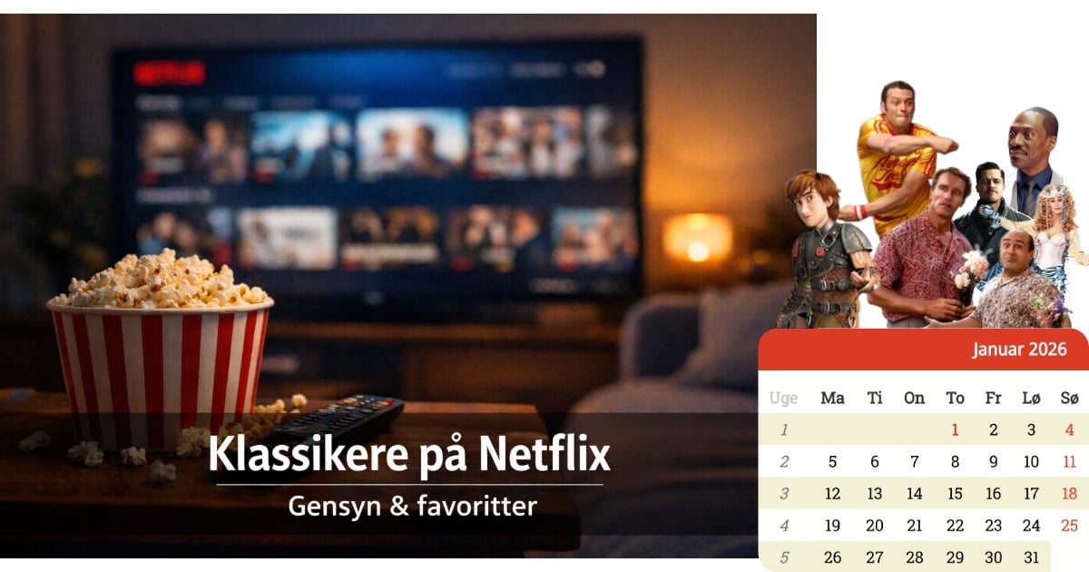 Over 30 klassiske film er tilbage på Netflix i januar 2026