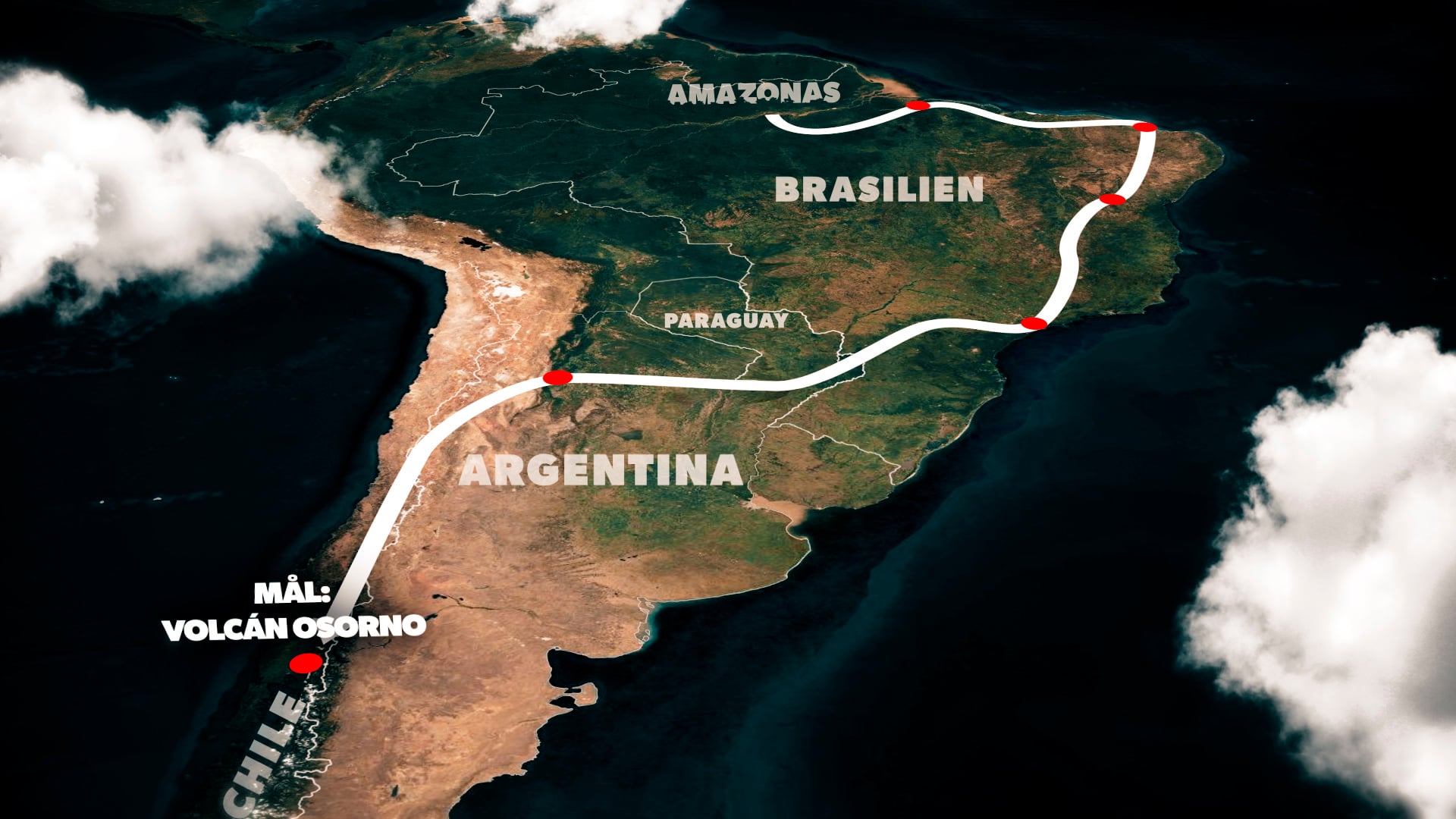 Først til Verdens Ende 2026 rute