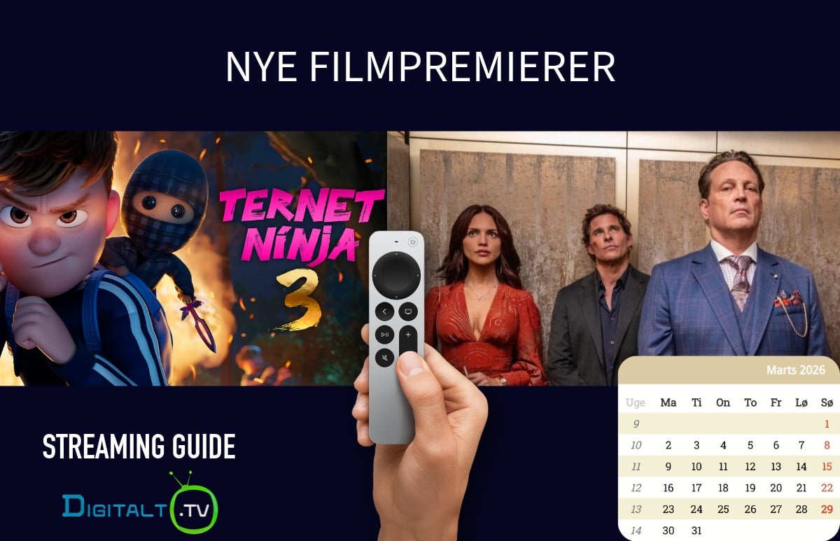 Her er månedens nye filmpremierer på streaming - marts 2026