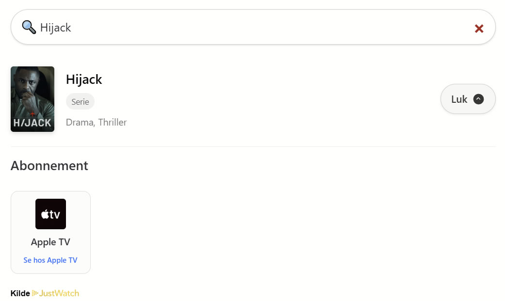 Hijack Søgeresultater